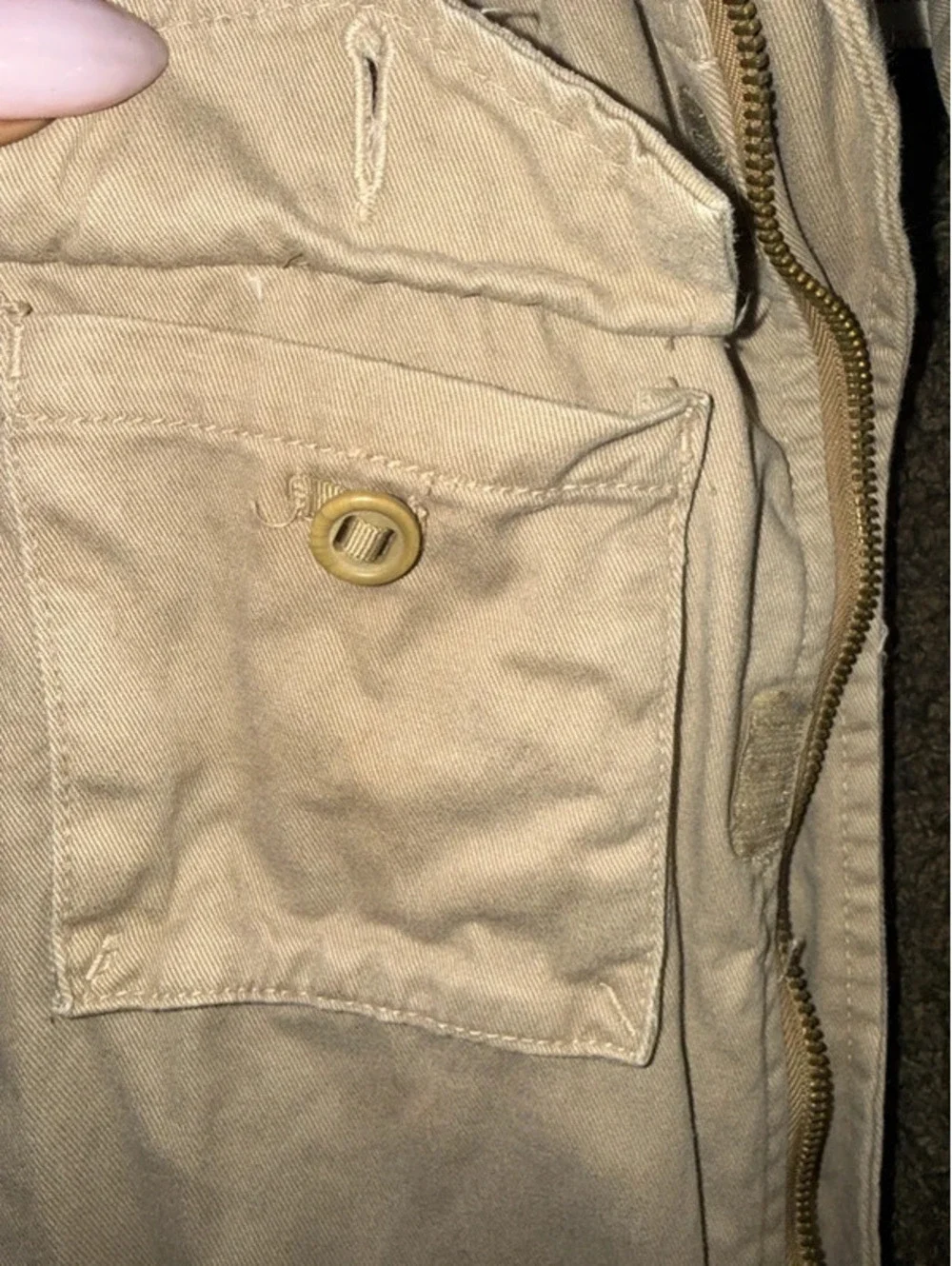 The Children’s Place Boys Utility Field Jacket Large Tan Sherpa Lined